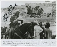 9y430 CLINT EASTWOOD signed 7.75x9.25 still 1976 on horse w/camera filming The Outlaw Josey Wales!