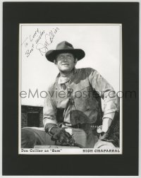 9y229 DAN COLLIER matted signed 8x10 publicity still 1980s great portrait as Sam in High Chaparral!