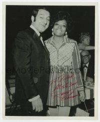 9y435 DANNY THOMAS signed 8x10 still 1970s wonderful candid image smiling with Diana Ross!