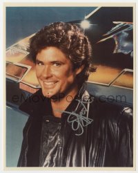 9y764 DAVID HASSELHOFF signed color 8x10 REPRO still 2006 portrait as Michael from Knight Rider!