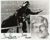 9y727 DAVID PROWSE signed 8x10 publicity still 1980s as Darth Vader & as himself, Empire Strikes Back!