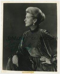 9y438 DEBORAH KERR signed 8x10 still 1970s great profile portrait in velvet gown with hand on hip!