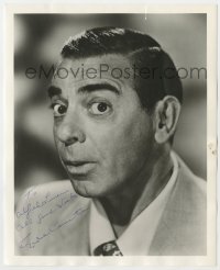 9y452 EDDIE CANTOR signed deluxe 8x10 still 1956 head & shoulders portrait of the comedian/singer!