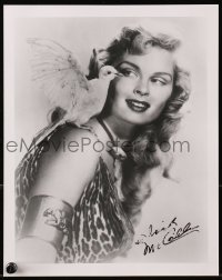 9y893 IRISH MCCALLA signed 8x10 REPRO still 1980s as Sheena, includes 1954 magazine showing her!