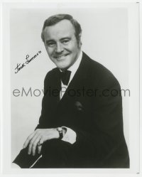 9y894 JACK LEMMON signed 8x10 REPRO still 1970s great seated smiling portrait wearing tuxedo!