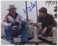 9y781 JAN-MICHAEL VINCENT signed color 8x10 REPRO still 1990s drinking with Burt Reynolds in Hooper!