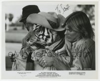 9y495 JAN-MICHAEL VINCENT signed 8x10 still 1978 w/ tiger wearing hat in World's Greatest Athlete!