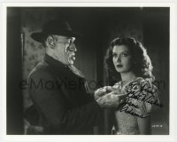 9y898 JANE ADAMS signed 8x10 REPRO still 1980s close up with Rondo Hatton in The Brute Man!