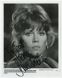 9y496 JANE FONDA signed 8x10 still 1981 great head & shoulders portrait from On Golden Pond!