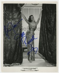 9y497 JANE RUSSELL signed 8x10 still 1956 full-length between curtains, The Revolt of Mamie Stover!