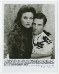 9y498 JANE SEYMOUR signed TV 7x9 still 1988 portrait with Hart Bochner in War and Remembrance!