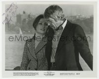 9y504 JENNIFER O'NEILL signed 8x10 still 1972 close up with James Coburn in The Carey Treatment!