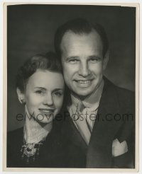 9y505 JESSICA TANDY/HUME CRONYN signed deluxe 8x10 still 1960s husband & wife by Editta Sherman!