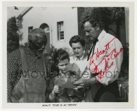 9y515 JOEL McCREA signed TV 8x10 still R1960 close up with his co-stars in Stars in My Crown!