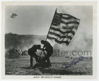 9y523 JOHN HUSTON signed TV 8x10 still R1960s great flag scene from The Red Badge of Courage!