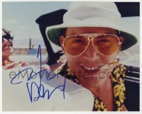 9y789 JOHNNY DEPP signed color 8x10 REPRO still 2000s best image from Fear & Loathing in Las Vegas!