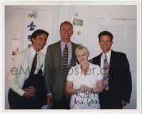 9y790 JUDI DENCH signed color 8x10 REPRO still 2000s the English leading lady laughing backstage!