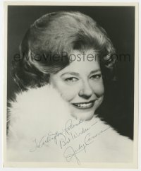 9y910 JUDY CANOVA signed 8x10 REPRO still 1970s smiling portrait in fur later in her career!