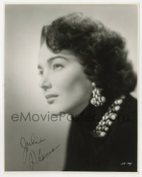 9y531 JULIE ADAMS signed 7.75x9.75 still 1950s head & shoulders portrait with cool jewelry!