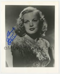 9y913 JUNE HAVER signed 8x10 REPRO still 1980s head & shoulders portrait of the sexy Fox actress!