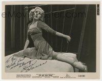9y533 JUNE HAVER signed 8x10 still 1953 sexy posed portrait on bed from The Girl Next Door!