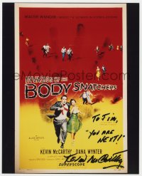 9y794 KEVIN MCCARTHY signed color 8x10 REPRO still 2000 Invasion of the Body Snatchers 1sheet!