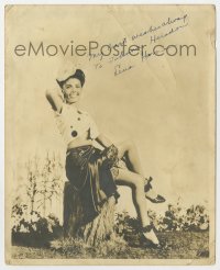 9y548 LENA HORNE signed deluxe 8x10 still 1943 iconic sexy seated portrait from Cabin in the Sky!