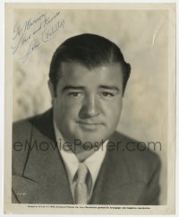 9y557 LOU COSTELLO signed 8x10 still 1945 head & shoulders portrait of the comedian in suit & tie!