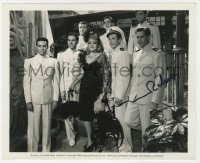 9y562 MARLENE DIETRICH signed 8x10 still 1940 surrounded by her devoted ensigns in Seven Sinners!