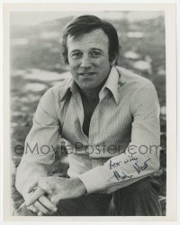 9y950 MARTIN WEST signed 8x10 REPRO still 1980s casual portrait of the actor sitting outdoors!
