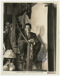 9y567 MICHAEL WHALEN signed 8x10 still 1940s new 20th Century-Fox leading man at home by Kornman!