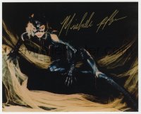 9y803 MICHELLE PFEIFFER signed color 8x10 REPRO still 1990s as sexy Catwoman in Batman Returns!