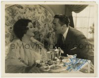 9y572 MYRNA LOY signed 8x10.25 still 1934 breakfast in bed w/William Powell in Manhattan Melodrama!