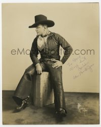 9y577 ODILLE OSBORNE signed deluxe 8x10 still 1920s Mrs. Buck Jones autographed her husband's photo!