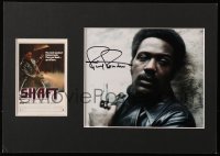 9y008 RICHARD ROUNDTREE signed color 8x10 REPRO still in 12x17 matted display 1973 ready to frame!