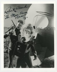 9y967 ROBERT CLARKE signed 8x10 REPRO still 1980s great c/u with alien in The Man From Planet X!