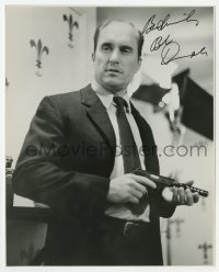 9y589 ROBERT DUVALL signed 7.5x9.5 still 1973 close up putting silencer on gun in The Outfit!