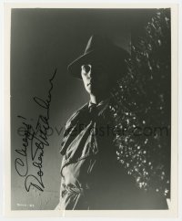 9y970 ROBERT MITCHUM signed 8x10 REPRO 1980s best portrait in the shadows from Out of the Past!