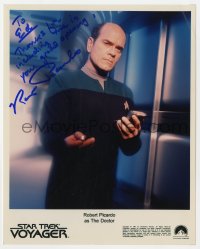 9y590 ROBERT PICARDO signed TV color 8x10 still 1997 as Dr. Zimmerman from Star Trek: Voyager!