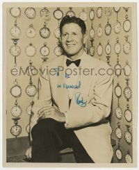 9y595 RUDY VALLEE signed 8x10 still 1940s the famous bandleader in tuxedo by pocket watch wallpaper!