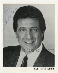 9y747 SAL RICHARDS signed 8x10 publicity still 1980s head & shoulders portrait of the actor in suit!