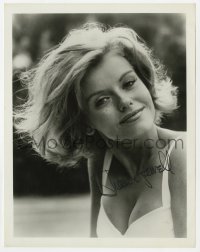 9y597 SHARON FARRELL signed 8x10 still 1965 sexy head & shoulders portrait showing some cleavage!