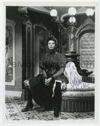 9y981 SOPHIA LOREN signed 8x10 REPRO still 1980s seated portrait of the beautiful star from Lady L!