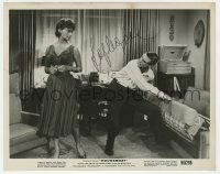 9y601 SOPHIA LOREN signed 8x10.25 still 1958 with Cary Grant unfolding couch bed in Houseboat!