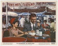 9y602 SOPHIA LOREN signed color 8x10 still 1960 not shown w/Gable & Marietto in It Started in Naples!