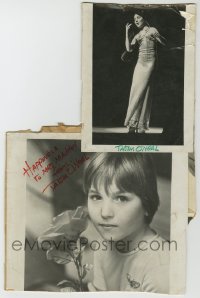 9y233 TATUM O'NEAL 2 signed stills 1980s two autographed portraits when she was a kid!