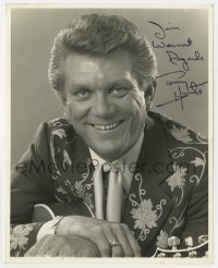 9y992 TOMMY HUNTER signed 8x10 REPRO still 1980s portrait of the Canadian country music singer!