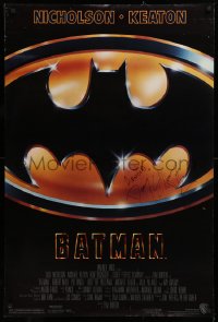 9y084 BATMAN signed style C 1sh 1989 by music composer Danny Elfman, directed by Tim Burton!