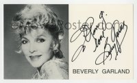 9y322 BEVERLY GARLAND signed 4x6 photo 1990s head & shoulders portrait later in her career!