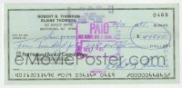 9y298 BOBBY THOMSON canceled check 1985 he paid $448.45 to the Sawgrass Golf & Tennis Club!
